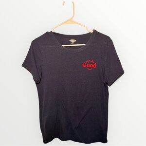 Old Navy, Navy Blue Tee with Red Graphic